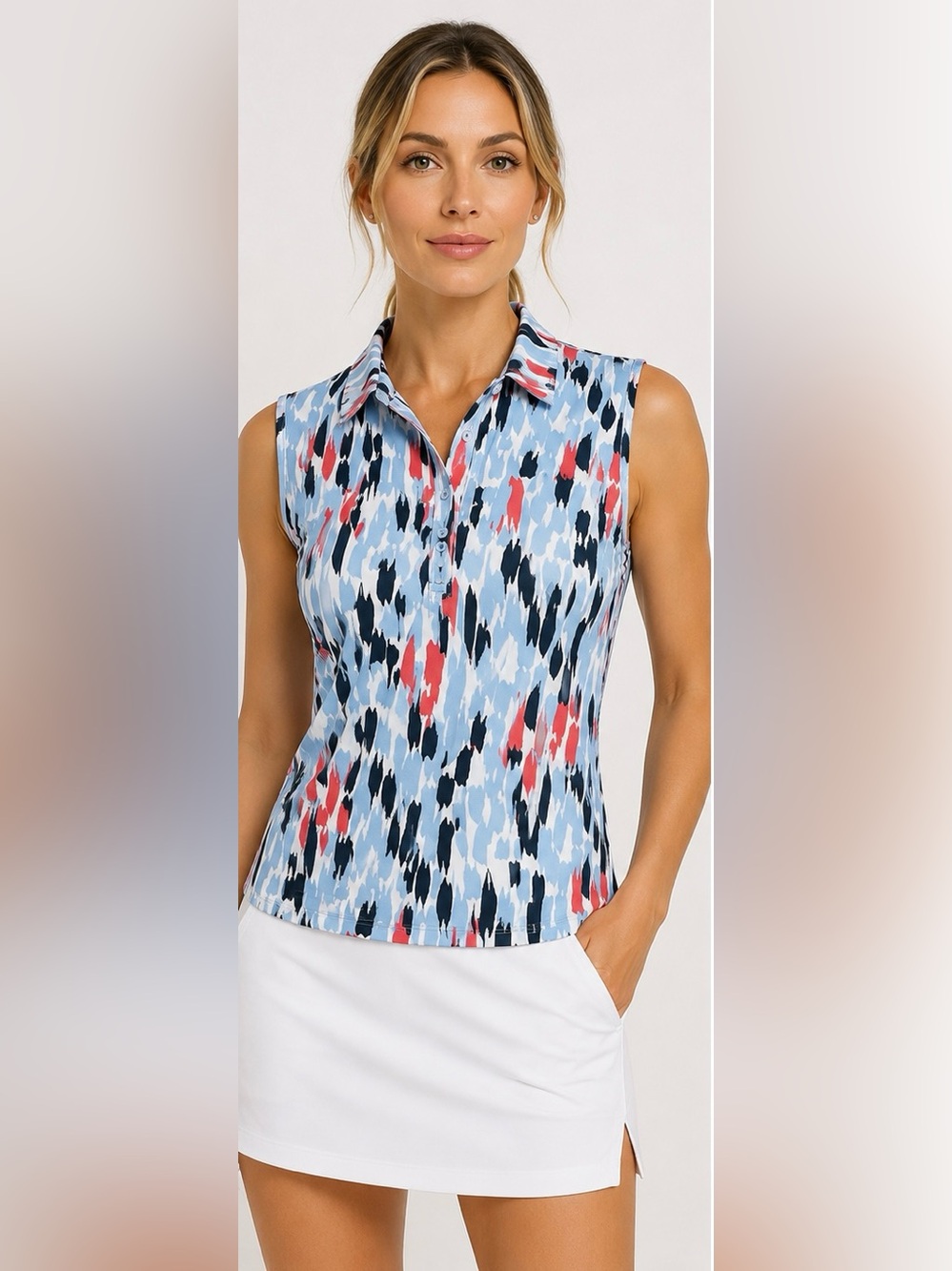 NWT Puma Cloudspun Sleeveless Golf Polo UPF 40 Moisture Wicking XS